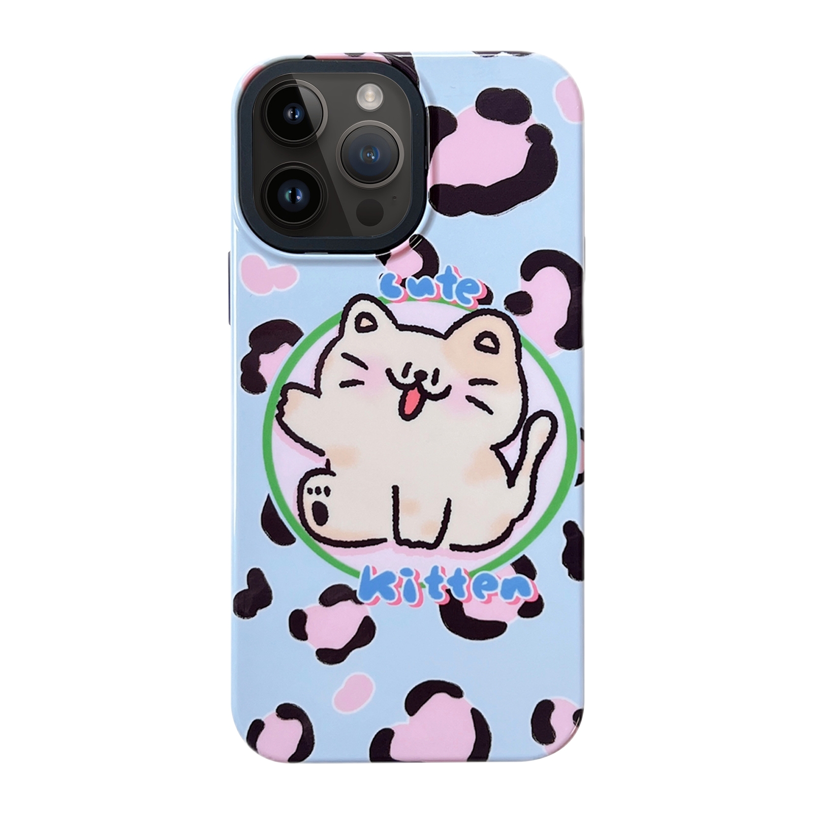 For iPhone 14 Pro 2 in 1 PC + TPU Shockproof Phone Case(Kitty) - Shopkiz.com