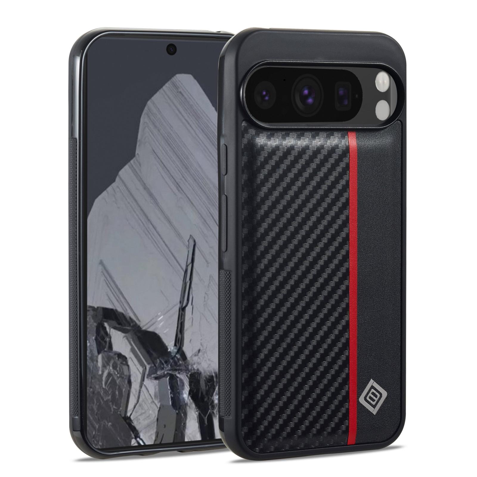 For Google Pixel 11 / 11 Pro LC.IMEEKE 3 in 1 Carbon Fiber Texture Shockproof Phone Case(Black) - Shopkiz.com