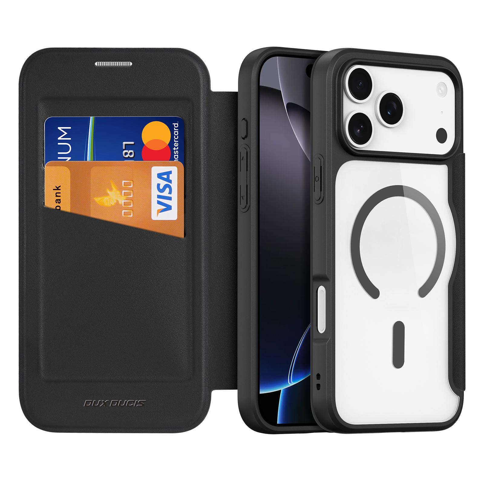 For iPhone 17 Pro DUX DUCIS Skin X Pro Series Magsafe PC + TPU Phone Leather Case(Black) - Shopkiz.com