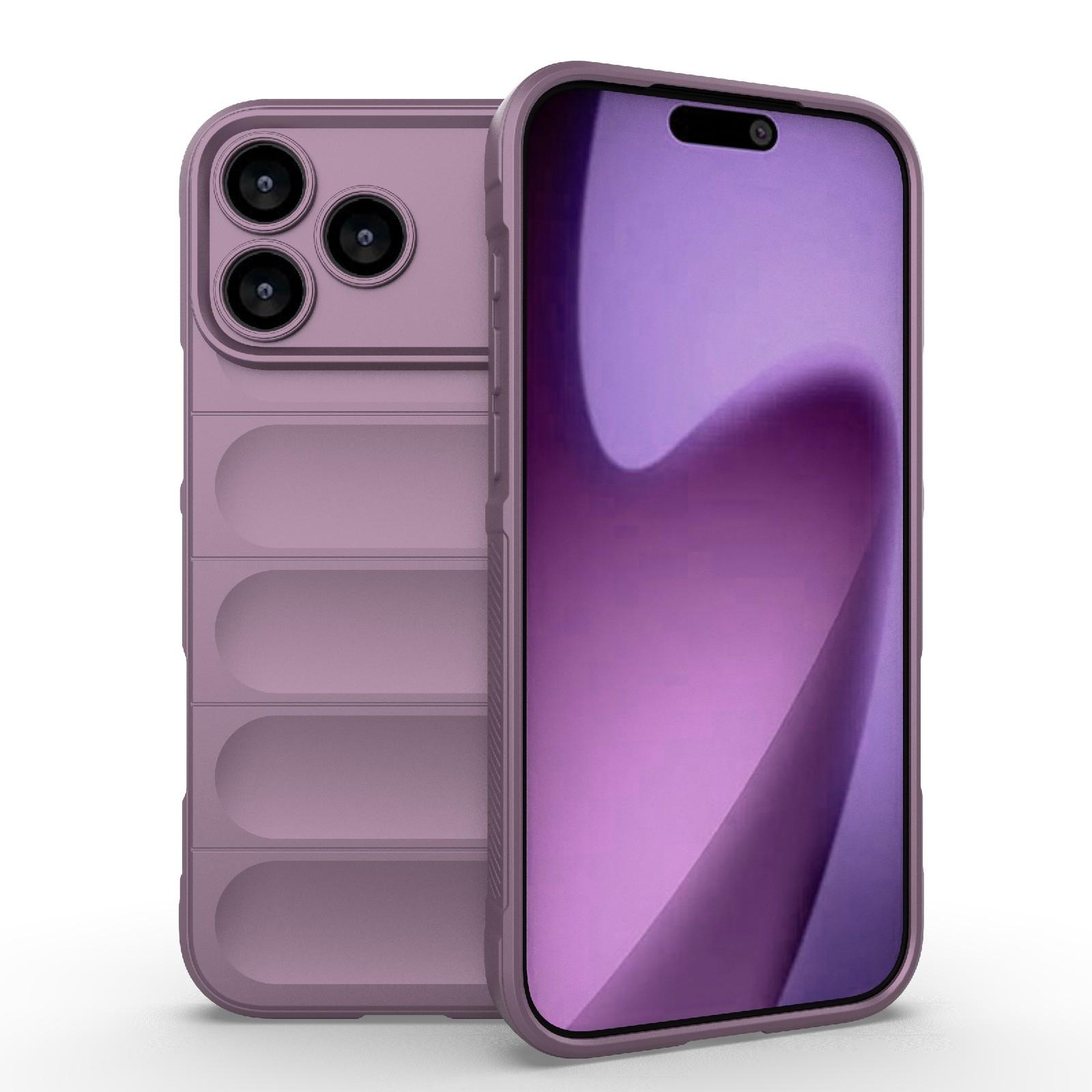 For iPhone 18 Pro Max / 17 Pro Max Magic Shield TPU + Flannel Phone Case(Purple) - Shopkiz.com