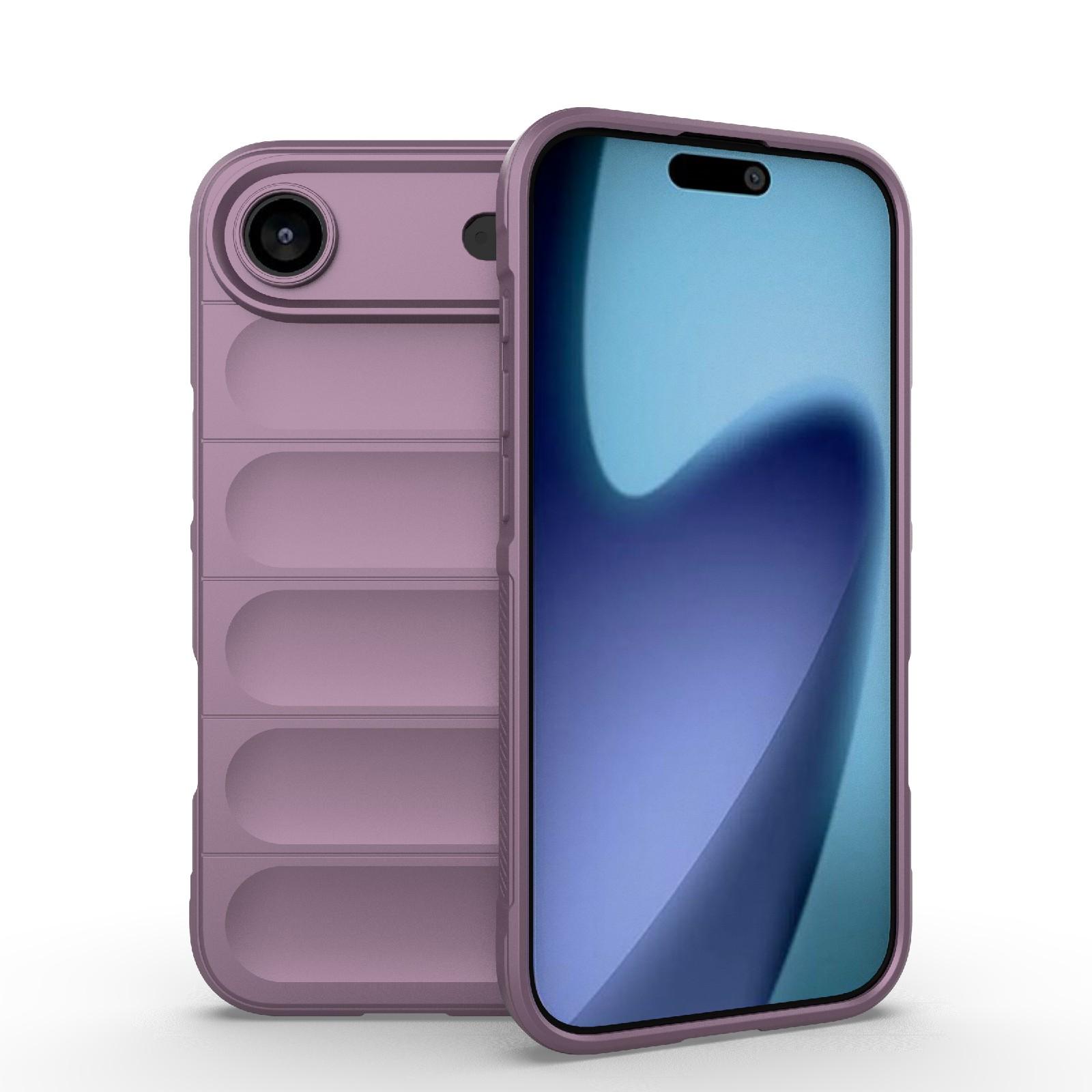 For iPhone Air Magic Shield TPU + Flannel Phone Case(Purple) - Shopkiz.com