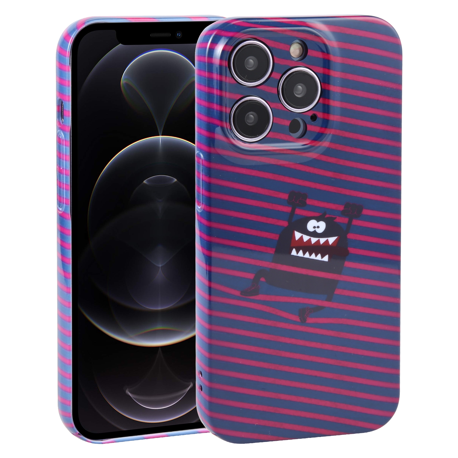 For iPhone 12 Pro Dustproof Net Full Coverage PC Phone Case(Little Monster) - Shopkiz.com