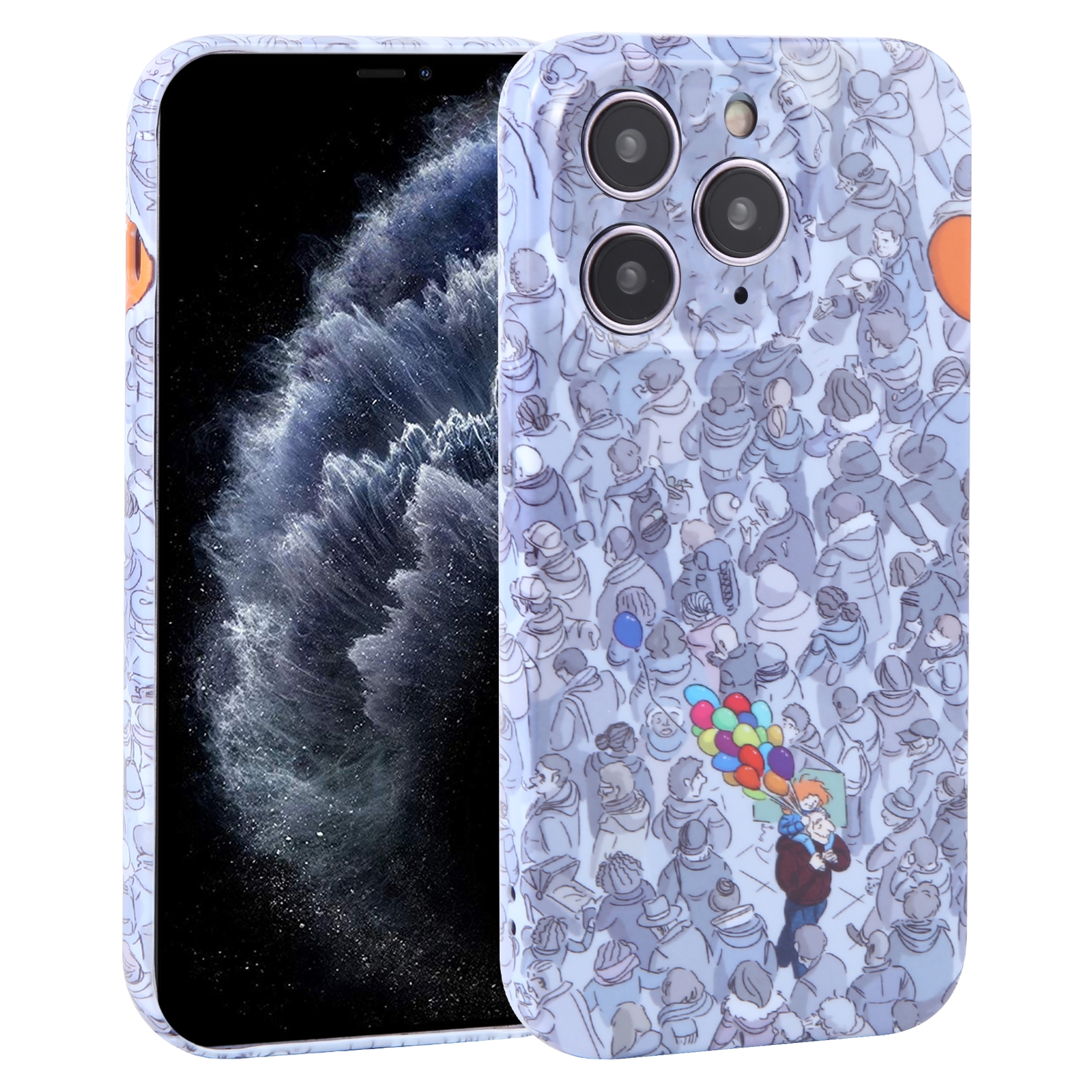 For iPhone 11 Pro Dustproof Net Full Coverage PC Phone Case(Crowd) - Shopkiz.com