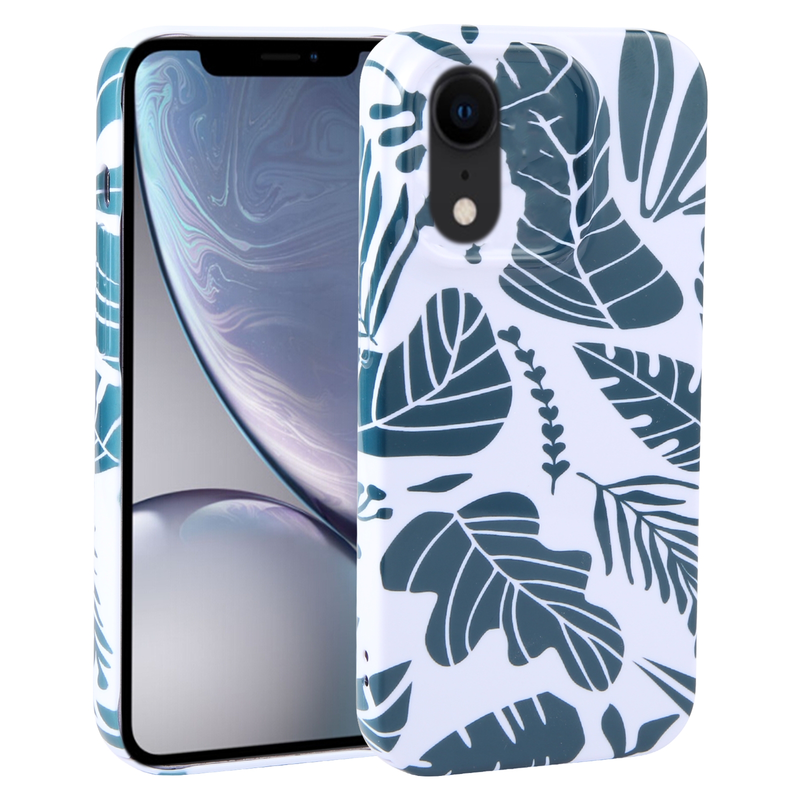 For iPhone XR Dustproof Net Full Coverage PC Phone Case(Banana Leaf) - Shopkiz.com