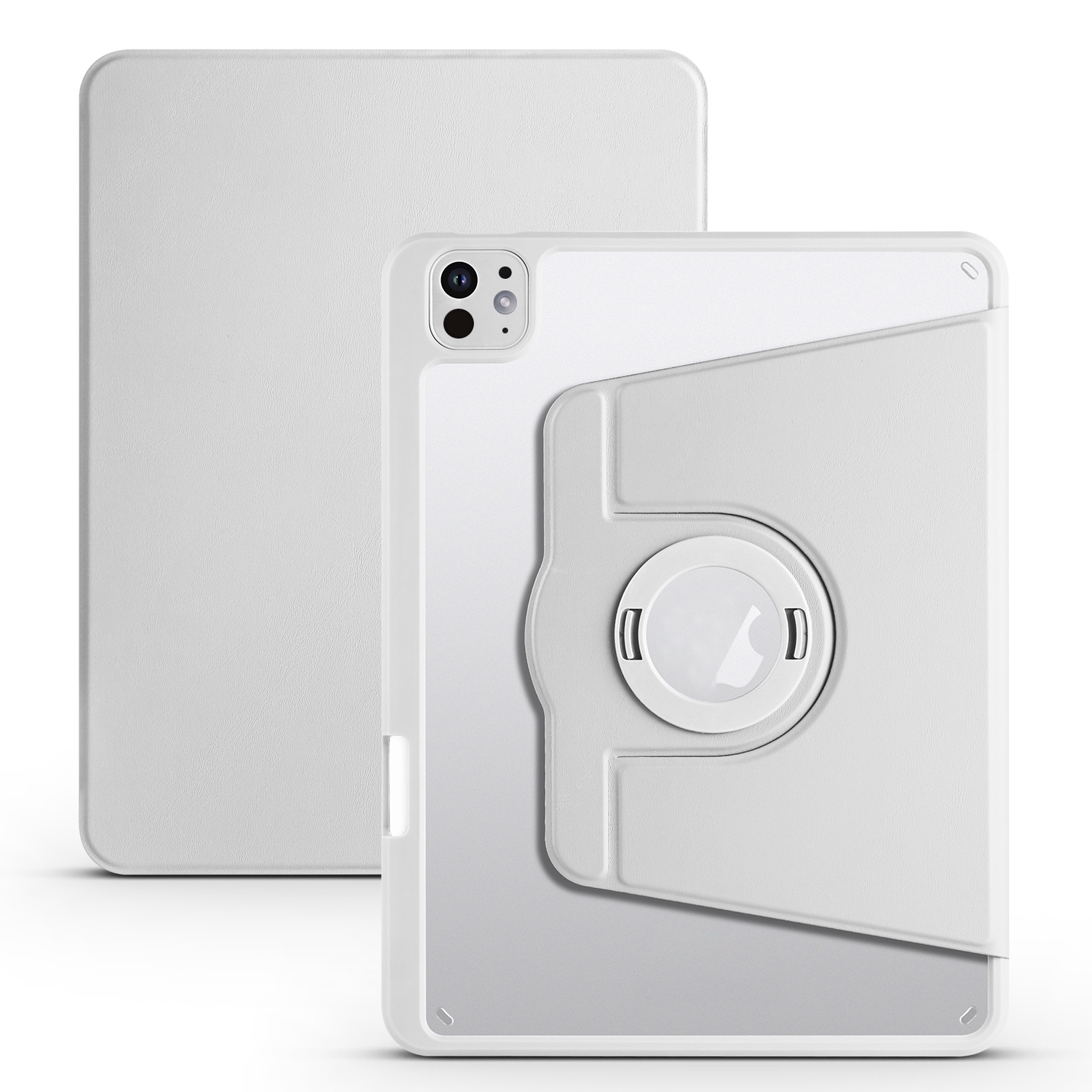 For iPad Pro 11 2025 / 2024 Acrylic 360 Rotation Detachable Leather Tablet Case(Grey) - Shopkiz.com
