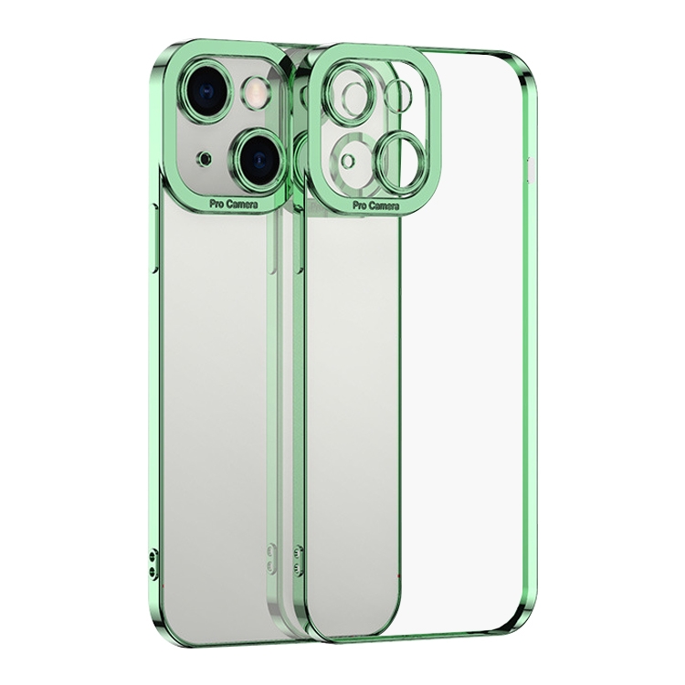 For iPhone 15 Plus Electroplating TPU Phone Case(Grenn) - Shopkiz.com