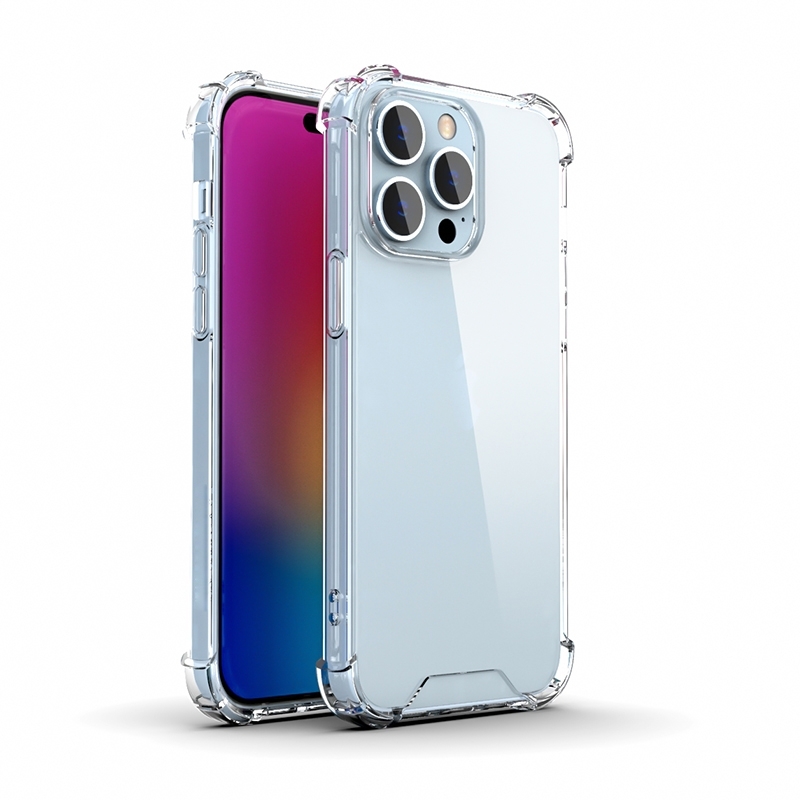 For iPhone 15 Pro Four-corner Airbag Anti-fall Phone Case(Transparent) - Shopkiz.com