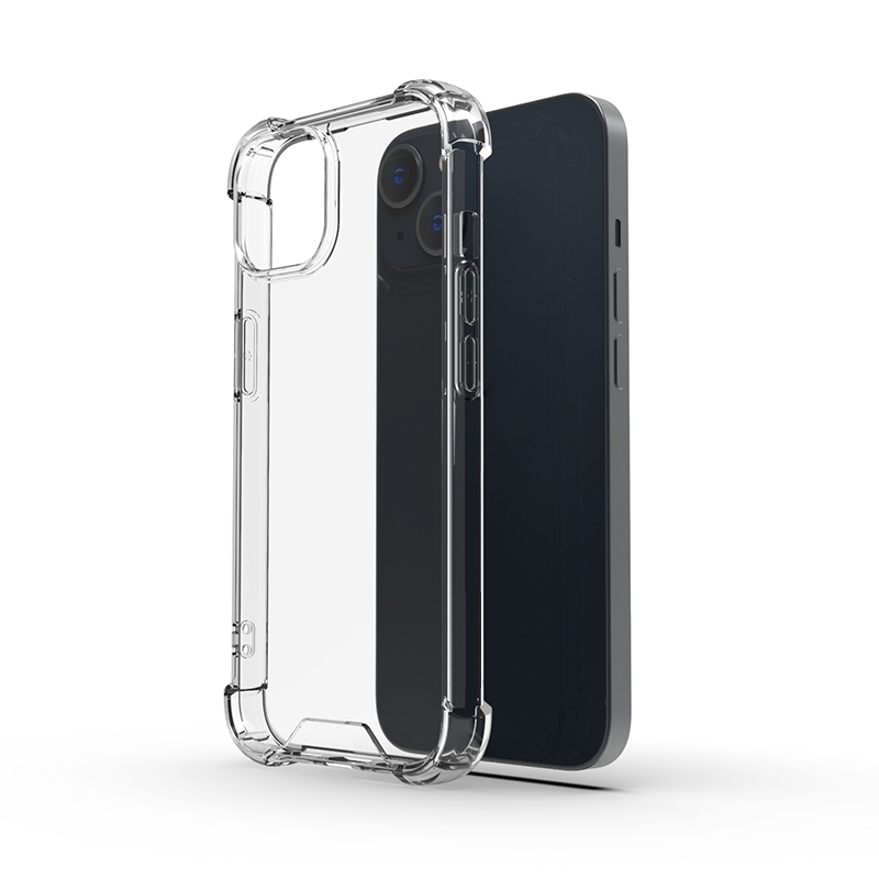 For iPhone 15 Four-corner Airbag Anti-fall Phone Case(Transparent) - Shopkiz.com