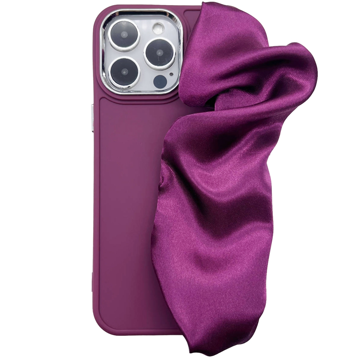 For iPhone 13 Pro Max 2 in 1 Electroplating Wristband Phone Case(Dark Purple) - Shopkiz.com