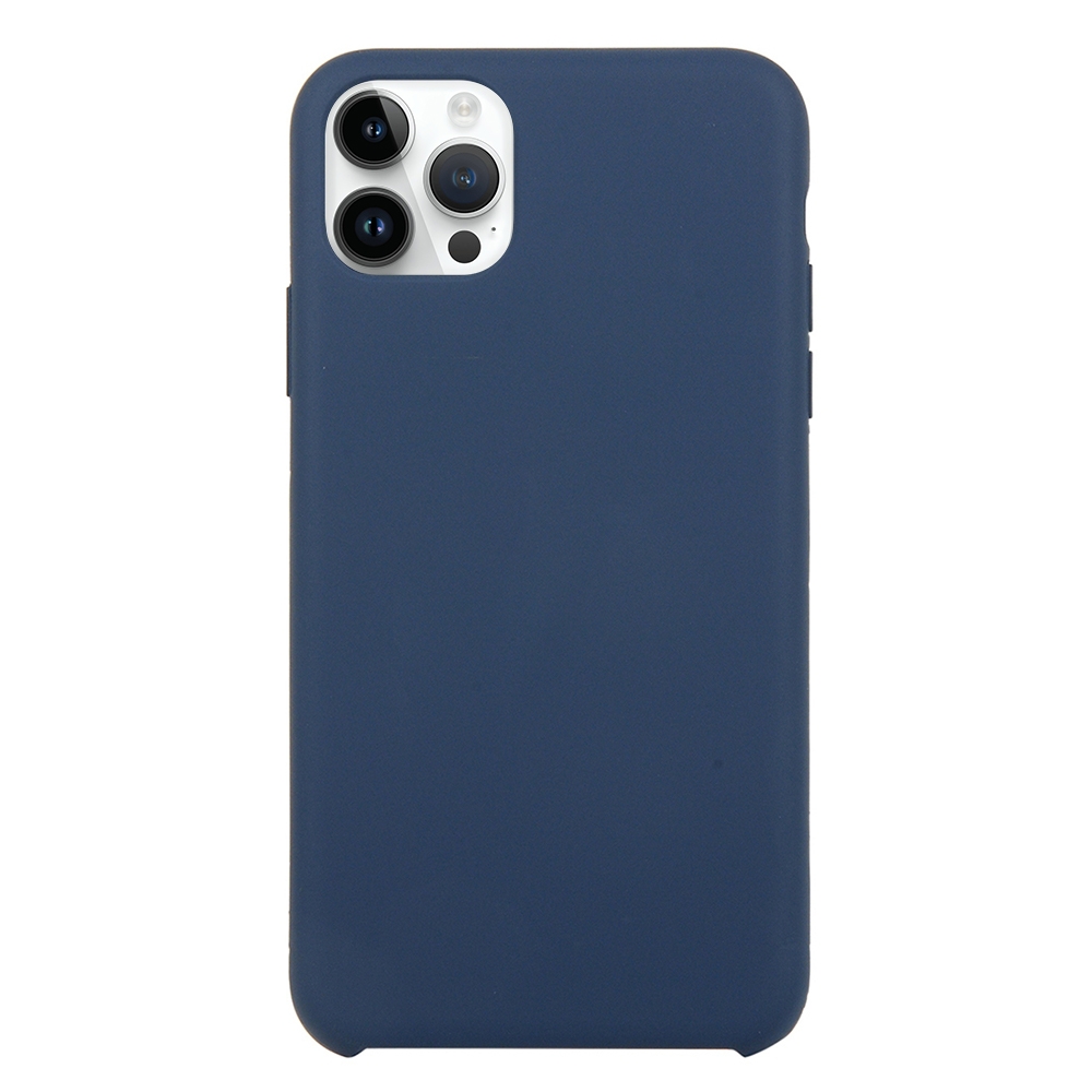 Solid Silicone Phone Case For iPhone 15 Pro(Dark Blue) - Shopkiz.com