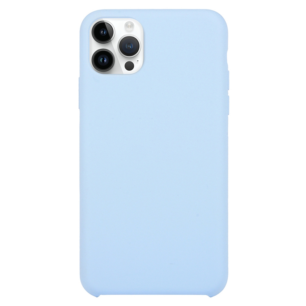 Solid Silicone Phone Case For iPhone 15 Pro Max(Light Blue) - Shopkiz.com