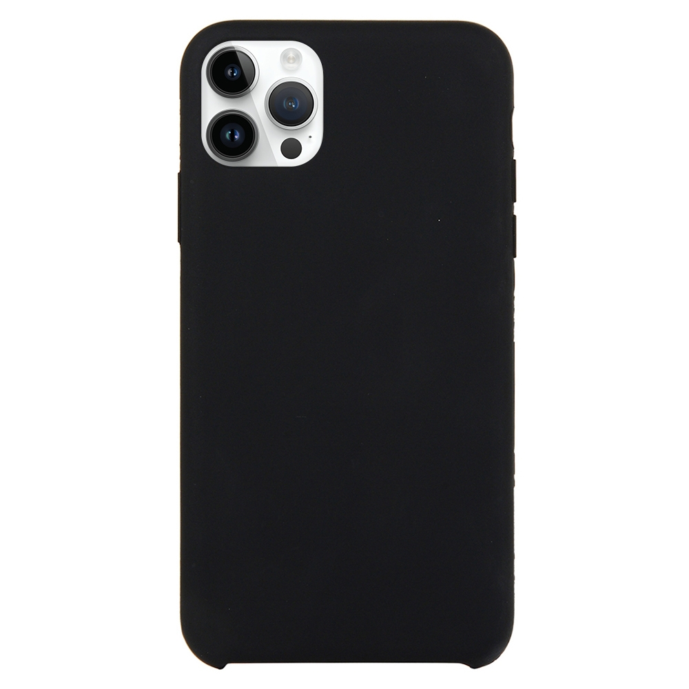 Solid Silicone Phone Case For iPhone 15 Pro Max(Black) - Shopkiz.com