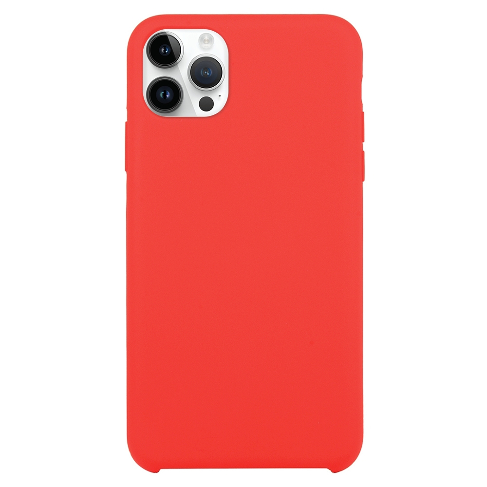 Solid Silicone Phone Case For iPhone 16 Pro(Red) - Shopkiz.com