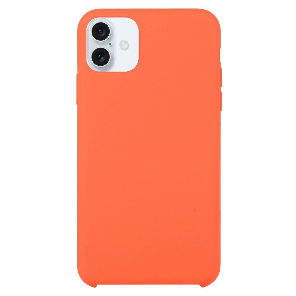 Solid Silicone Phone Case For iPhone 16 Plus(Orange) - Shopkiz.com