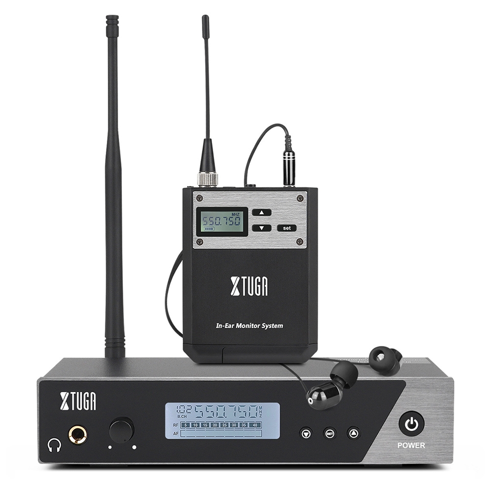 XTUGA IEM1100 Professional Wireless In Ear Monitor System 1 BodyPacks(US Plug) - Shopkiz.com