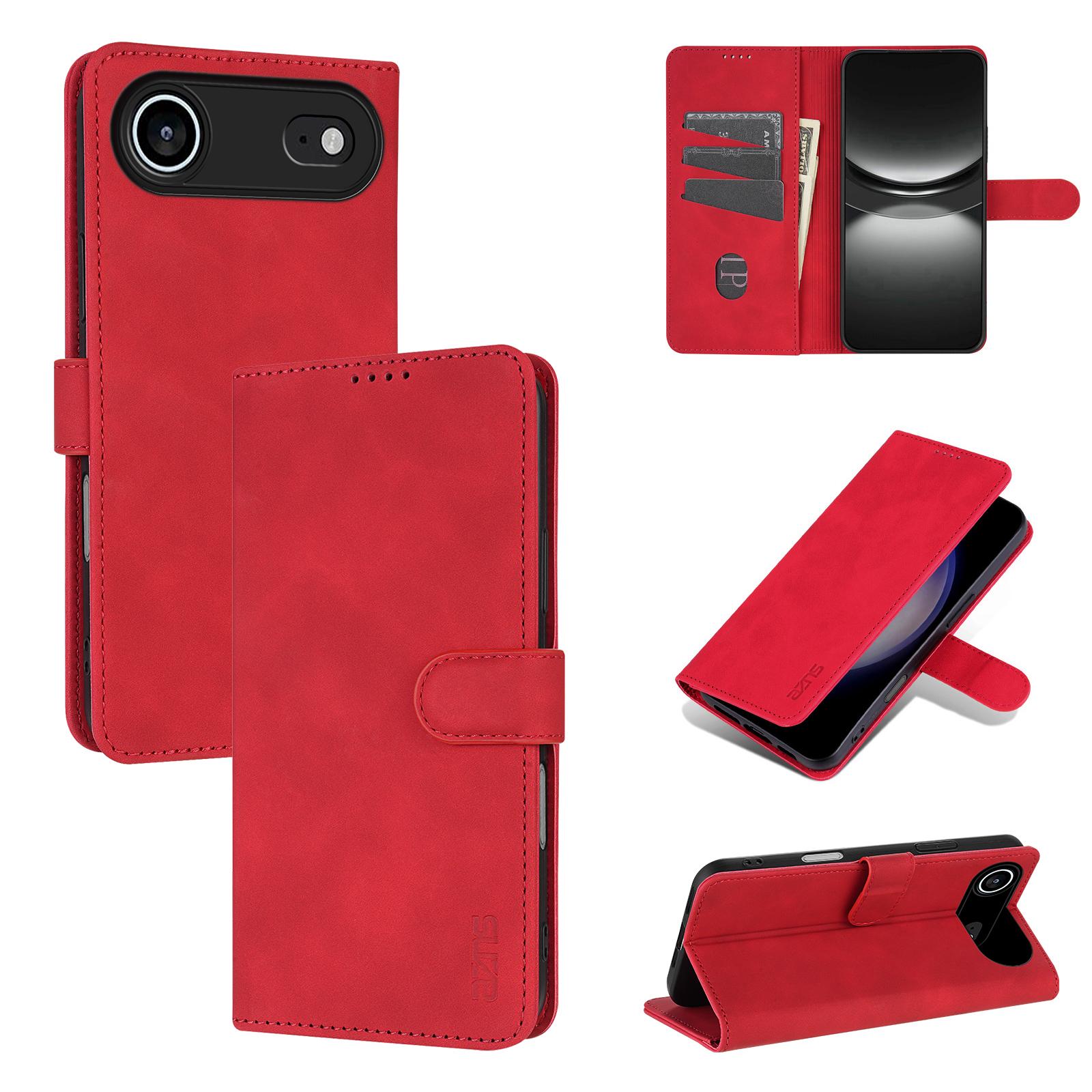For iPhone Air AZNS Skin Feel Calf Texture Flip Leather Phone Case(Red) - Shopkiz.com