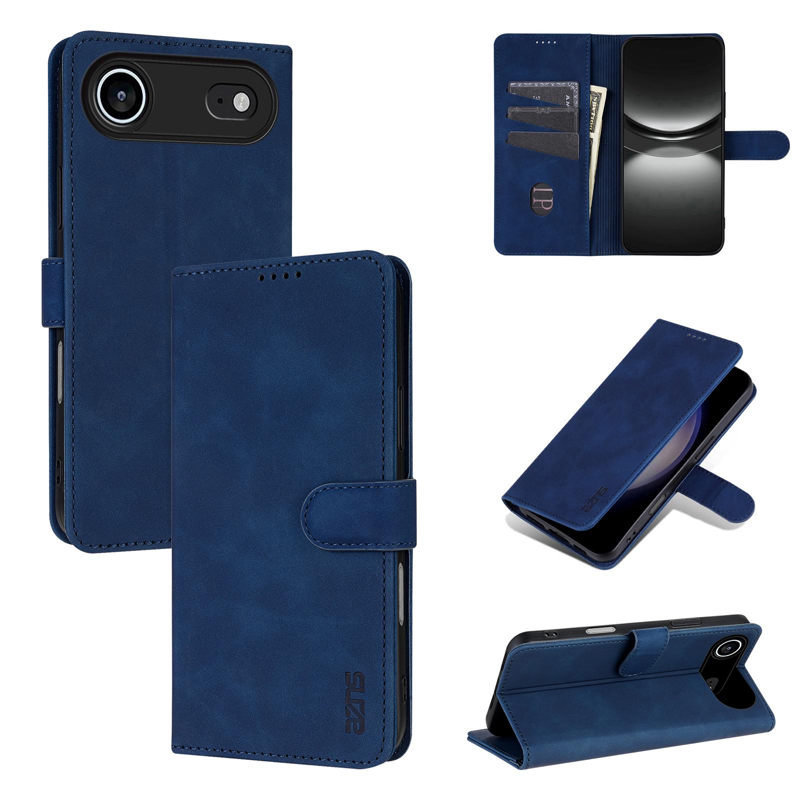 For iPhone Air AZNS Skin Feel Calf Texture Flip Leather Phone Case(Blue) - Shopkiz.com