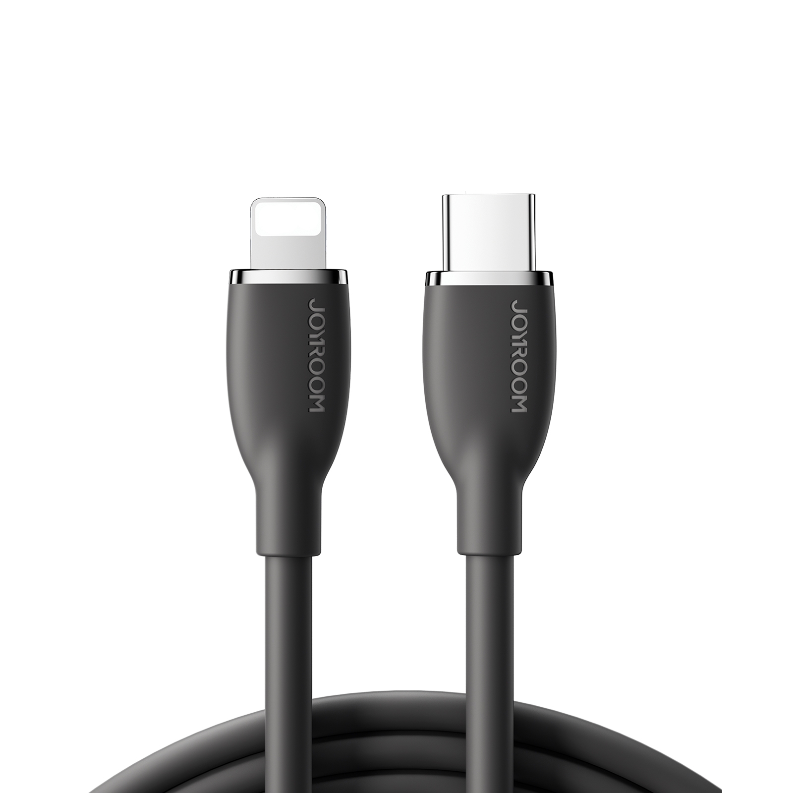 JOYROOM SA29-CL3 30W USB-C/Type-C to 8 Pin Liquid Silicone Fast Charging Data Cable, Length: 1.2m(Black) - Shopkiz.com