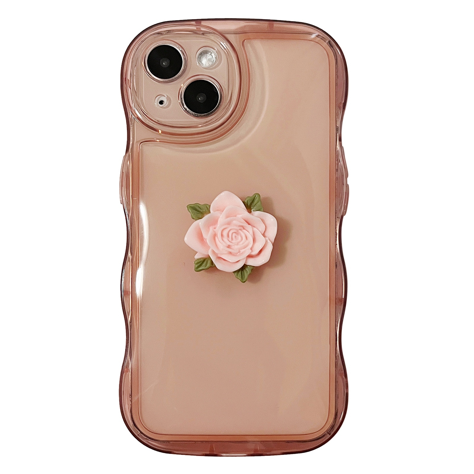 For iPhone 13 Bubble Wave Rose Phone Case(Pink) - Shopkiz.com