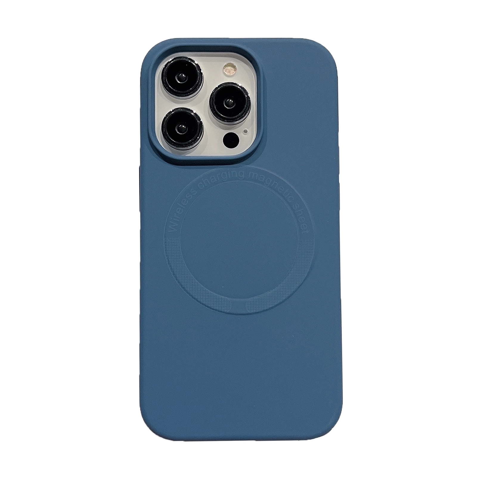 For iPhone 15 Pro Magsafe Magnetic Silicone Phone Case(Dark Blue) - Shopkiz.com