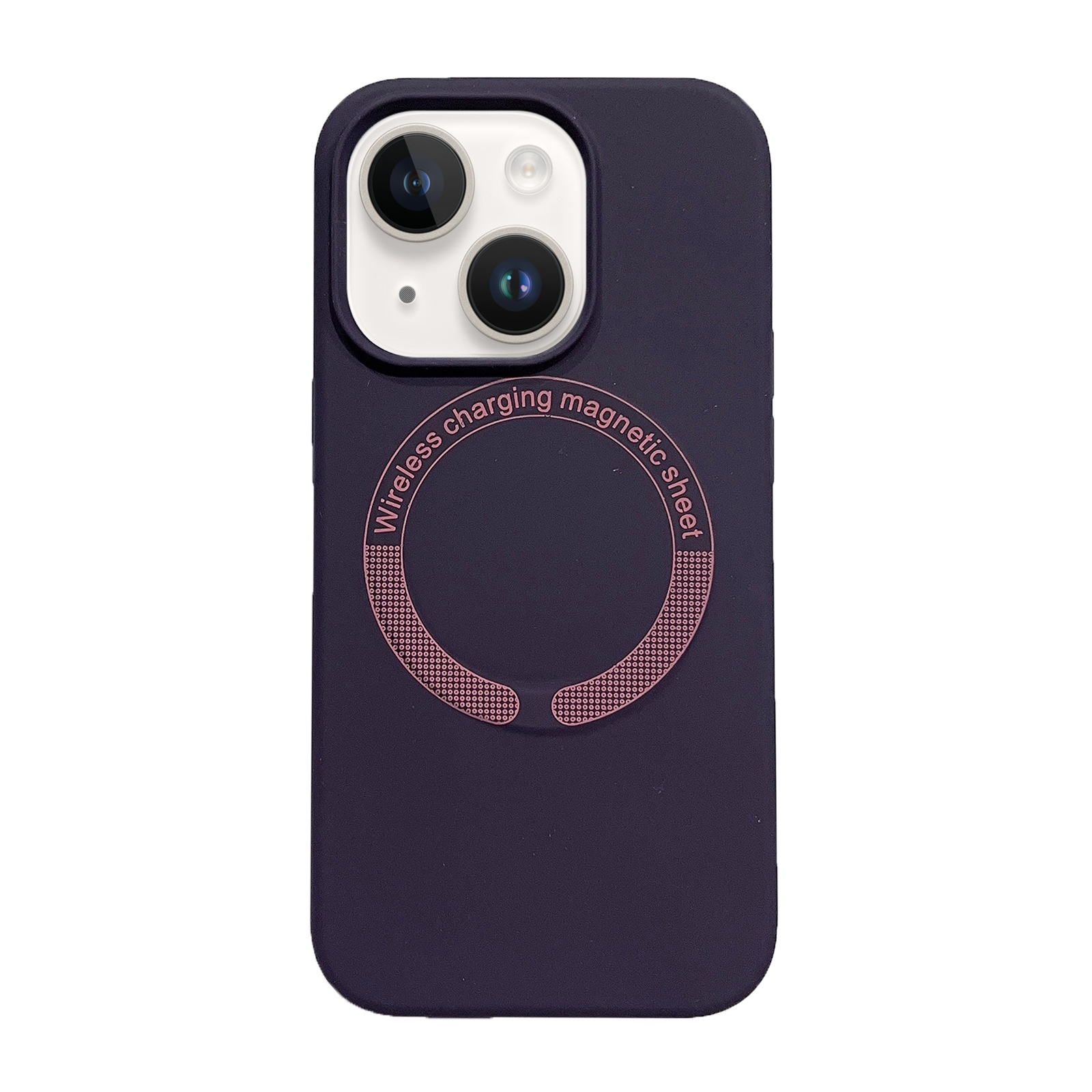 For iPhone 15 Magsafe Magnetic Silicone Phone Case(Dark Purple) - Shopkiz.com