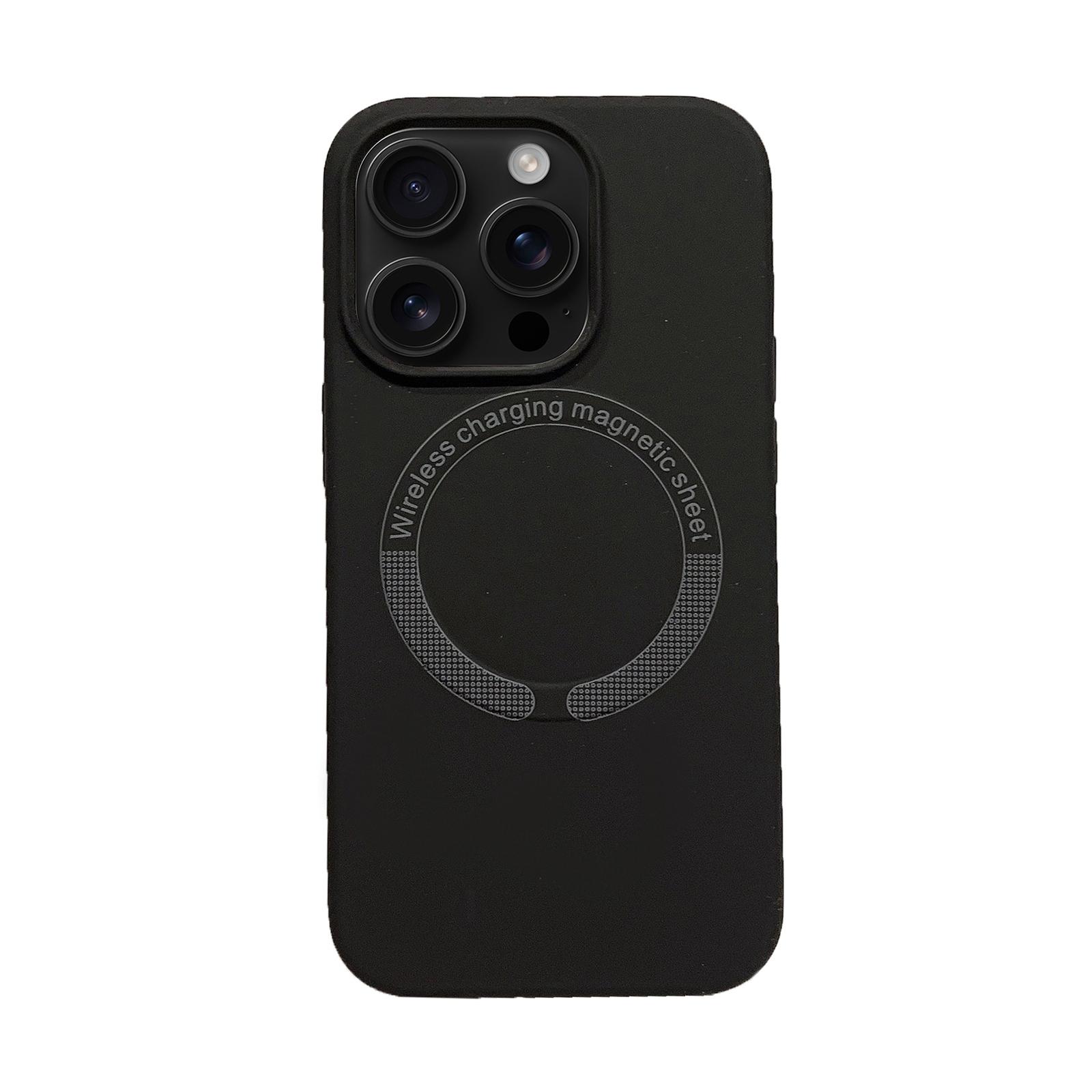 For iPhone 16 Pro Max Magsafe Magnetic Silicone Phone Case(Black) - Shopkiz.com