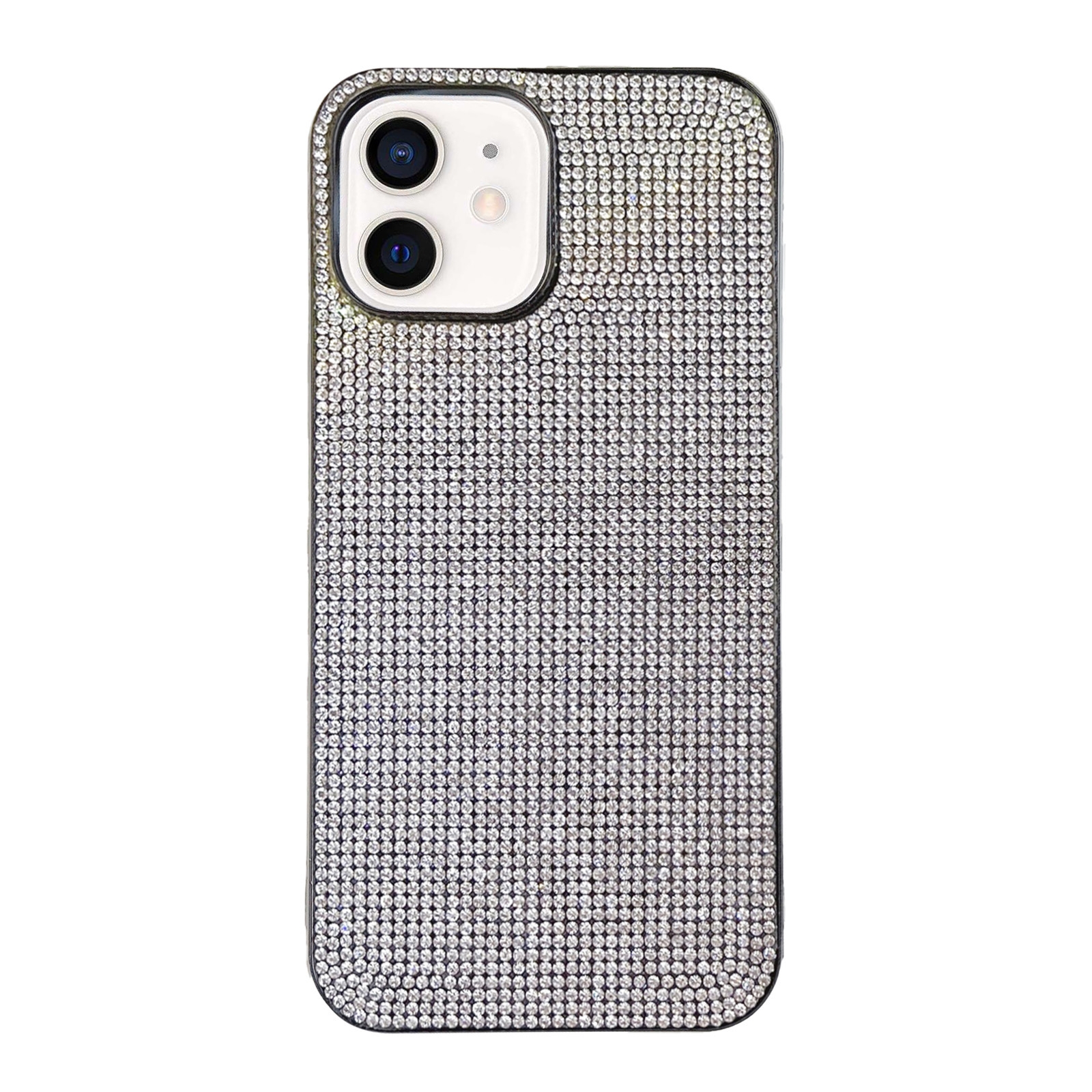 For iPhone 11 Solid Color Diamond TPU Phone Case(Silver) - Shopkiz.com