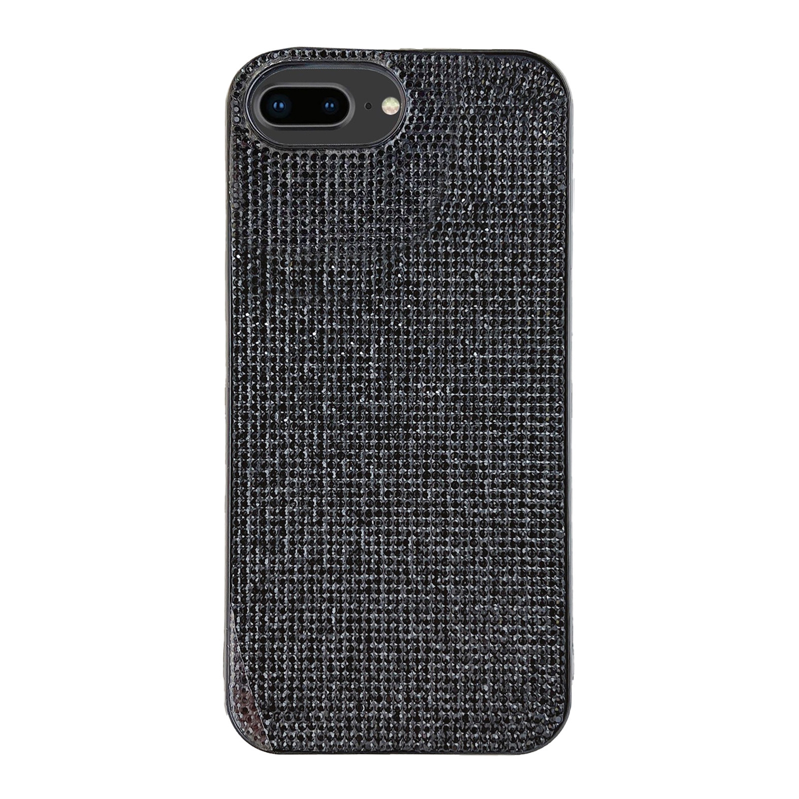 For iPhone 8 Plus / 7 Plus Solid Color Diamond TPU Phone Case(Black) - Shopkiz.com