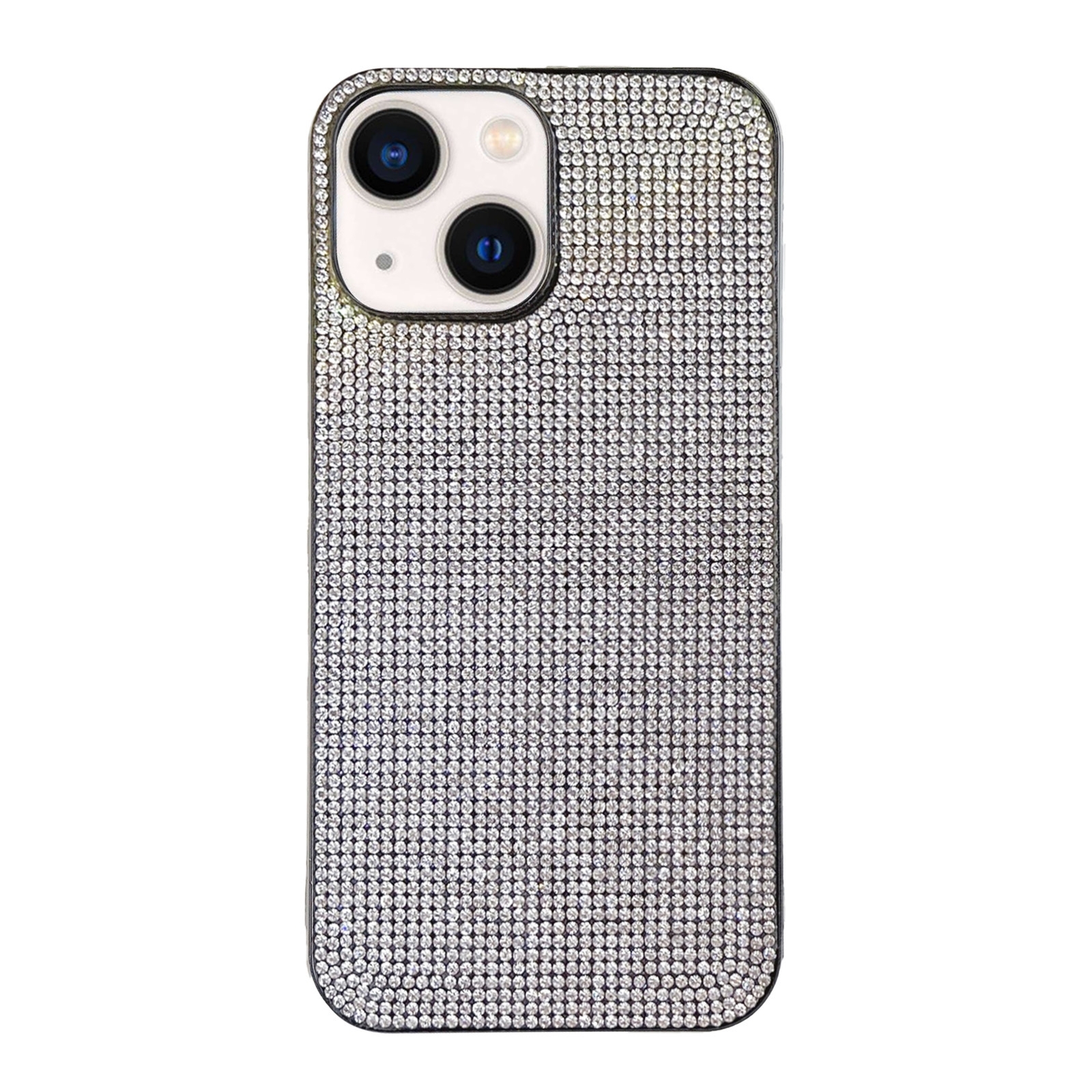 For iPhone 15 Plus Solid Color Diamond TPU Phone Case(Silver) - Shopkiz.com