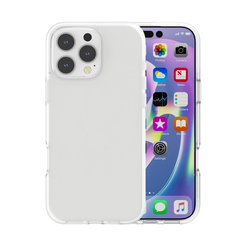 For iPhone 16 Pro Rubber Oil Surface Solid Color Phone Case(White) - Shopkiz.com