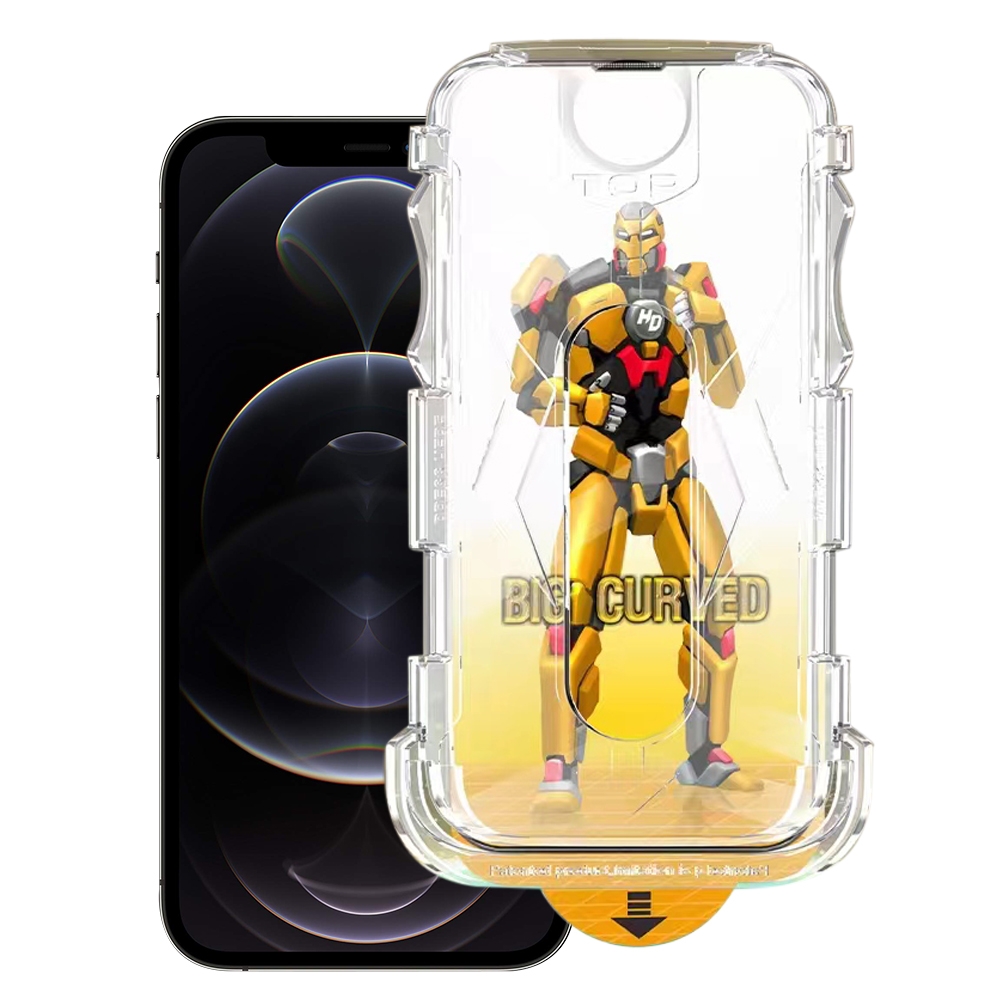 For iPhone 12 / 12 Pro Easy Install Dust-proof Armor Tempered Glass Film - Shopkiz.com