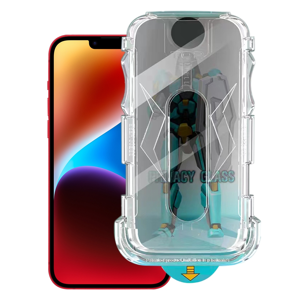 For iPhone 13 Pro Max / 14 Plus Easy Install 28 Degree Privacy Armor Tempered Glass Film - Shopkiz.com