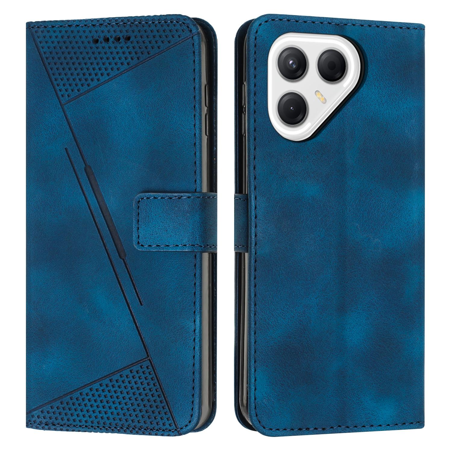 For Tecno Pova 8 5G Dream Triangle Leather Phone Case with Lanyard(Blue) - Shopkiz.com