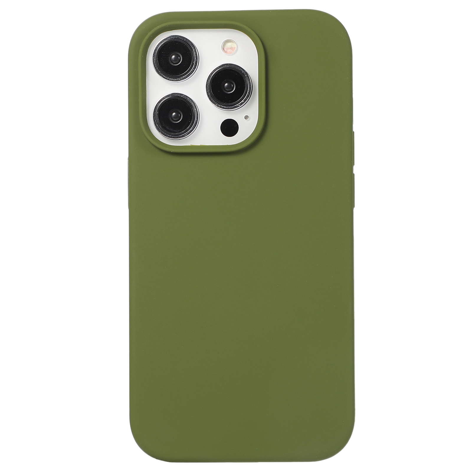For iPhone 12 / 12 Pro Liquid Silicone Phone Case(Pine Green) - Shopkiz.com