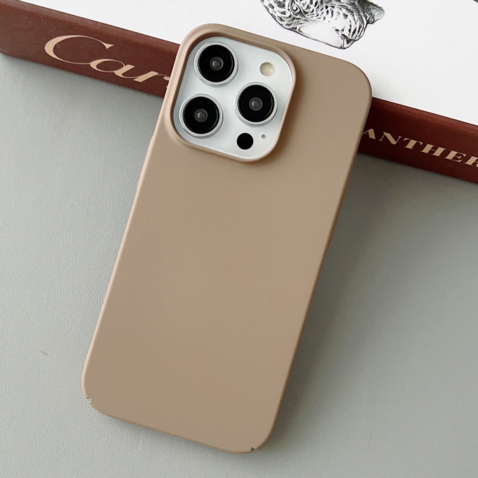 For iPhone 13 Pro Max Skin Feel All Inclusive PC Phone Case(Dark Coffee) - Shopkiz.com
