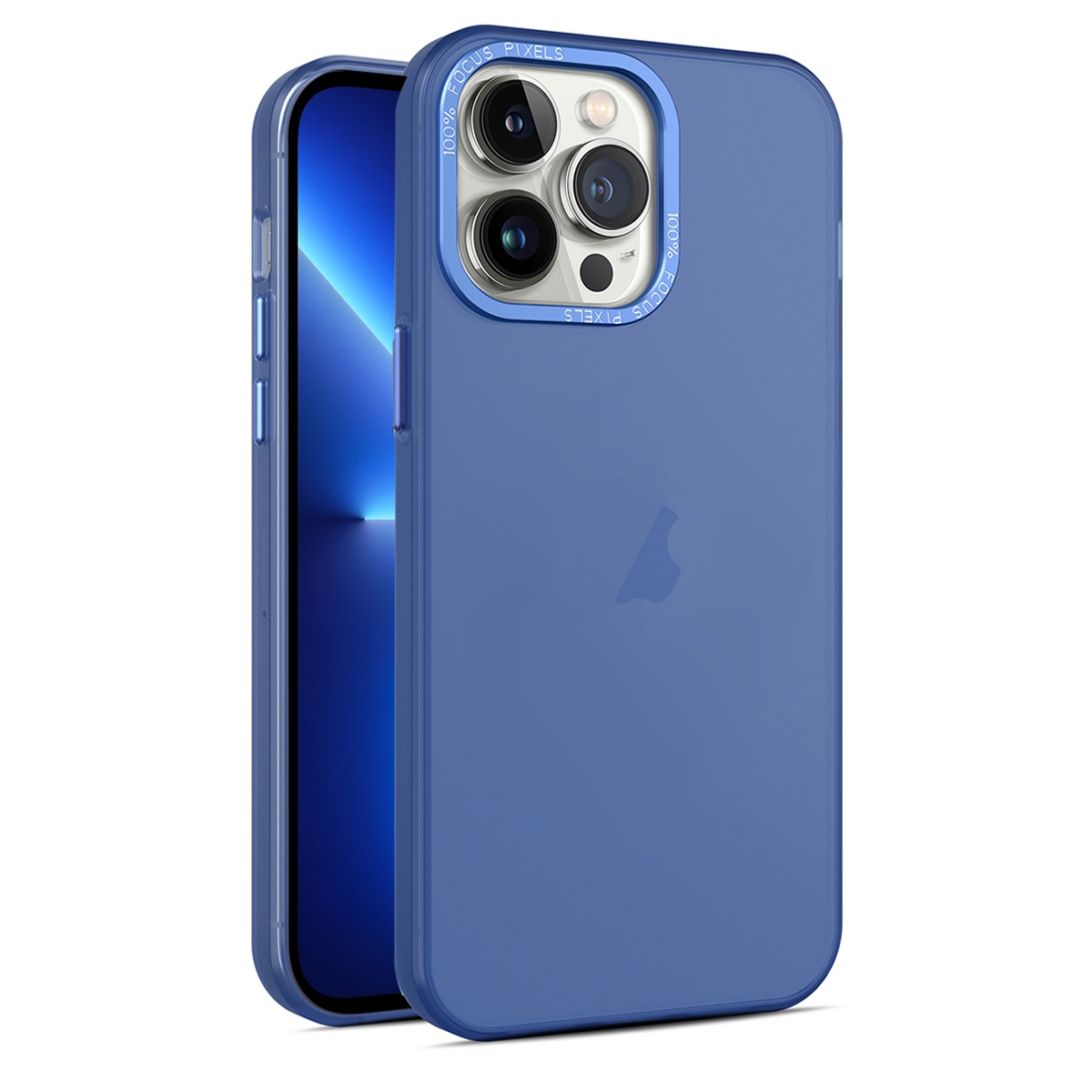 For iPhone 13 Pro Frosted Translucent Mist Phone Case(Royal Blue) - Shopkiz.com