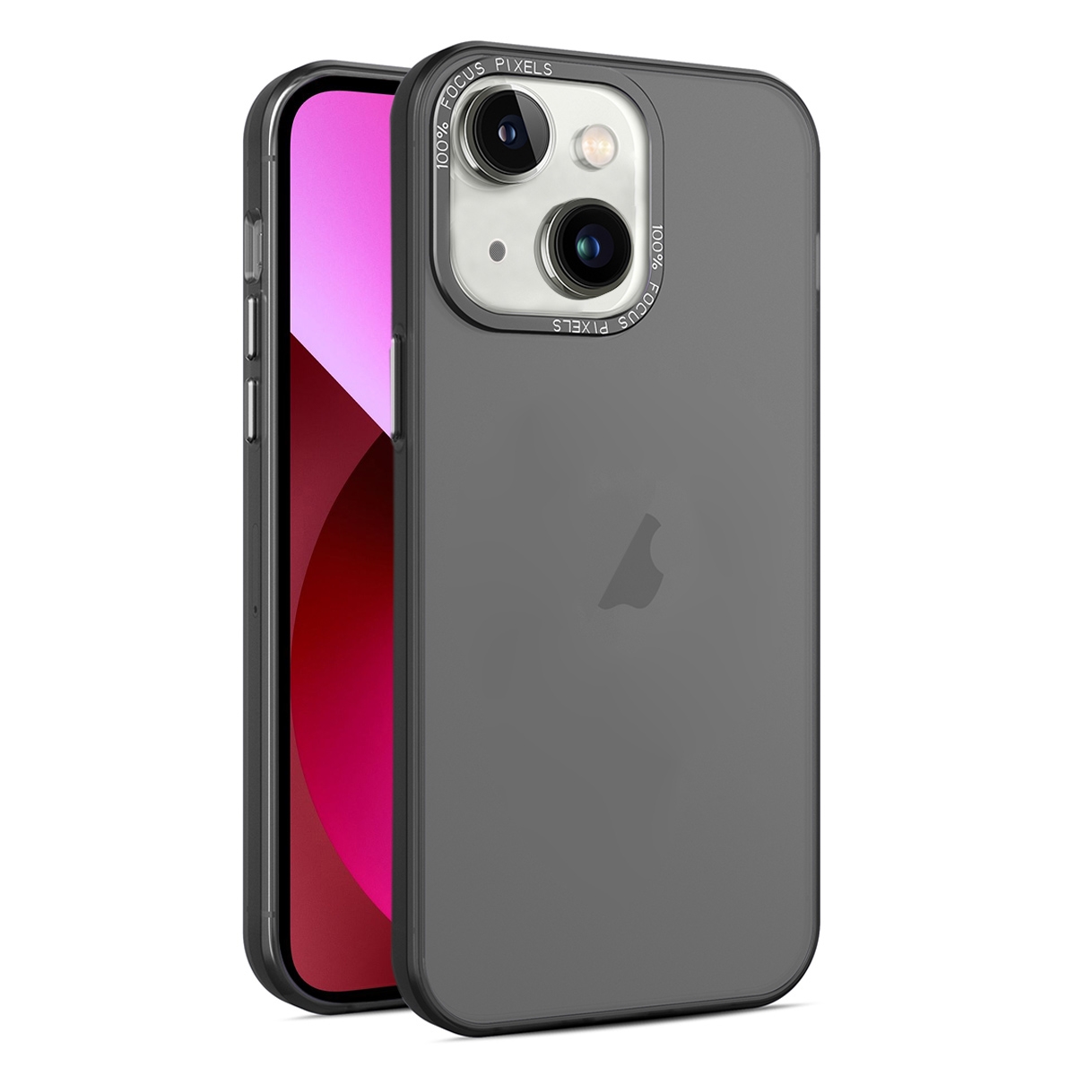 For iPhone 13 Frosted Translucent Mist Phone Case(Black) - Shopkiz.com