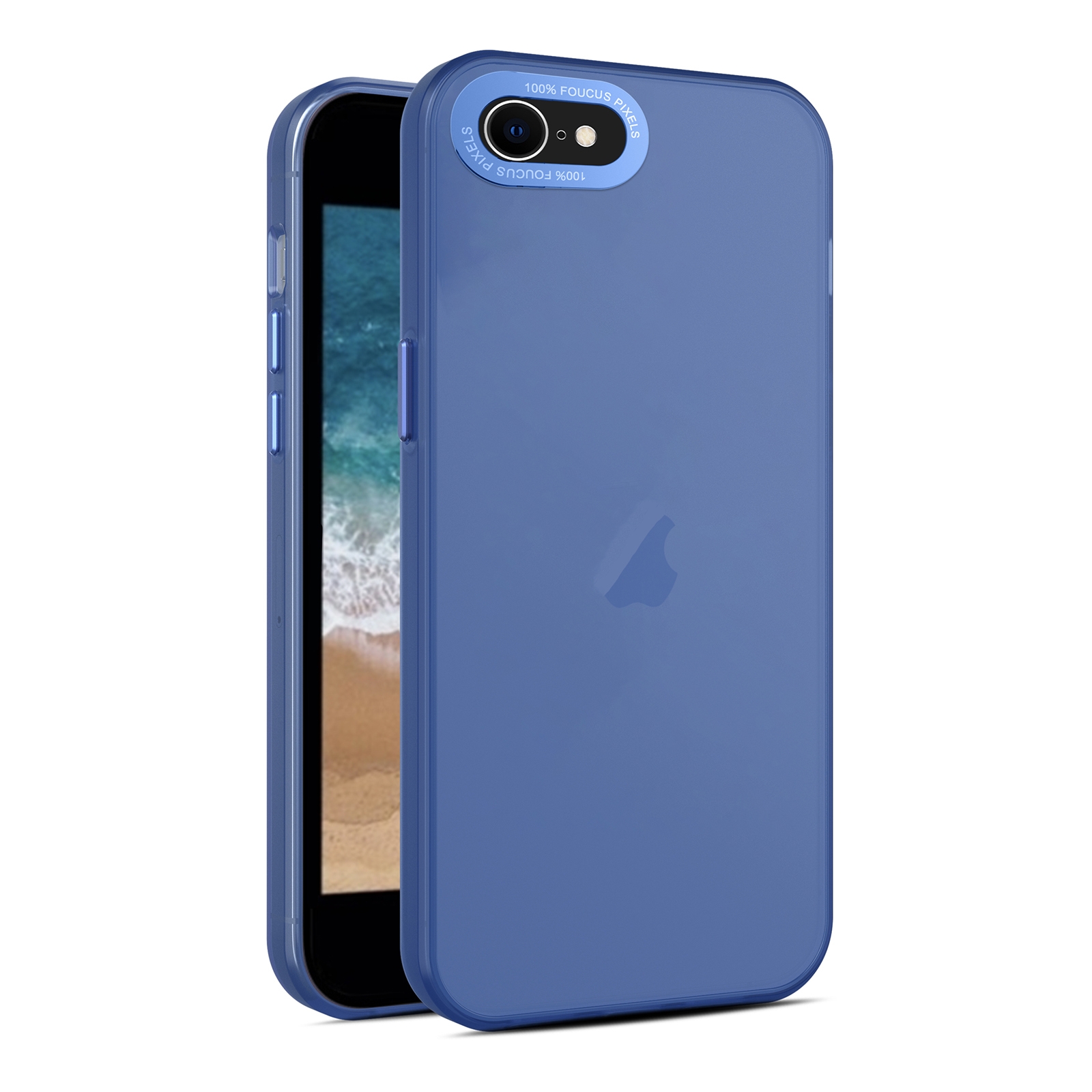 For iPhone SE 2022 / 2020 / 8 / 7 Frosted Translucent Mist Phone Case(Royal Blue) - Shopkiz.com