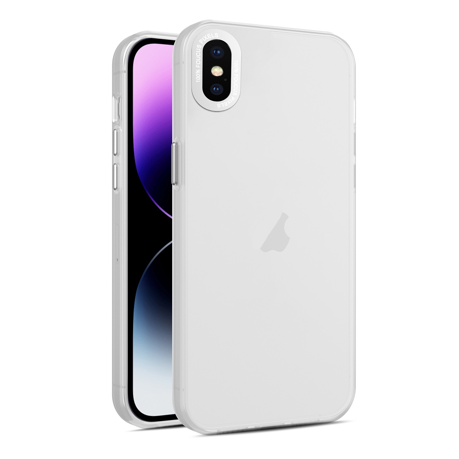 For iPhone XS / X Frosted Translucent Mist Phone Case(White) - Shopkiz.com