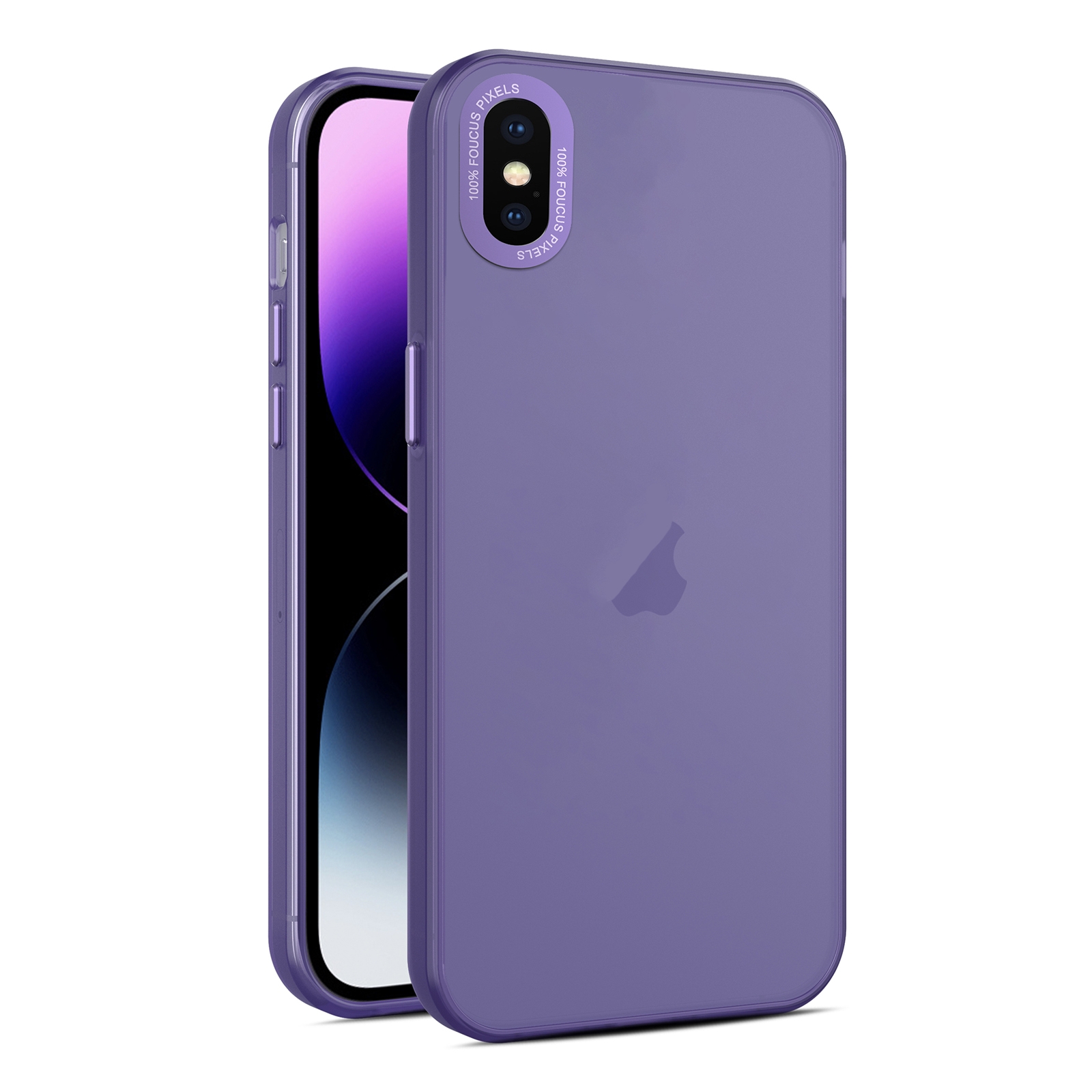 For iPhone XS Max Frosted Translucent Mist Phone Case(Dark Purple) - Shopkiz.com