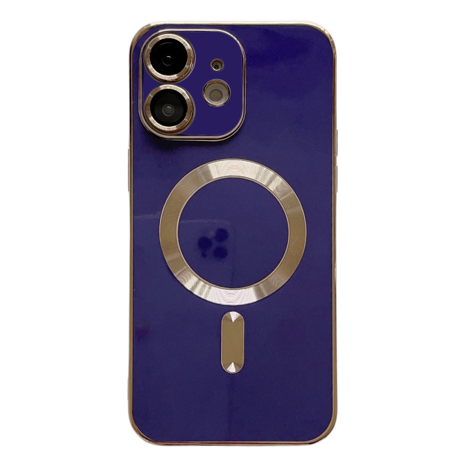For iPhone 11 Magsafe Plating TPU Phone Case with Lens Film(Blue) - Shopkiz.com