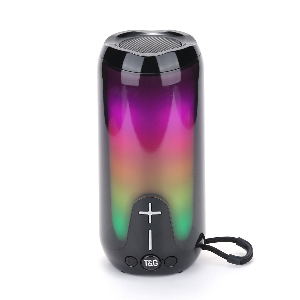 T&G TG651 Portable LED Wireless Bluetooth Speaker Outdoor TWS Subwoofer(Black) - Shopkiz.com