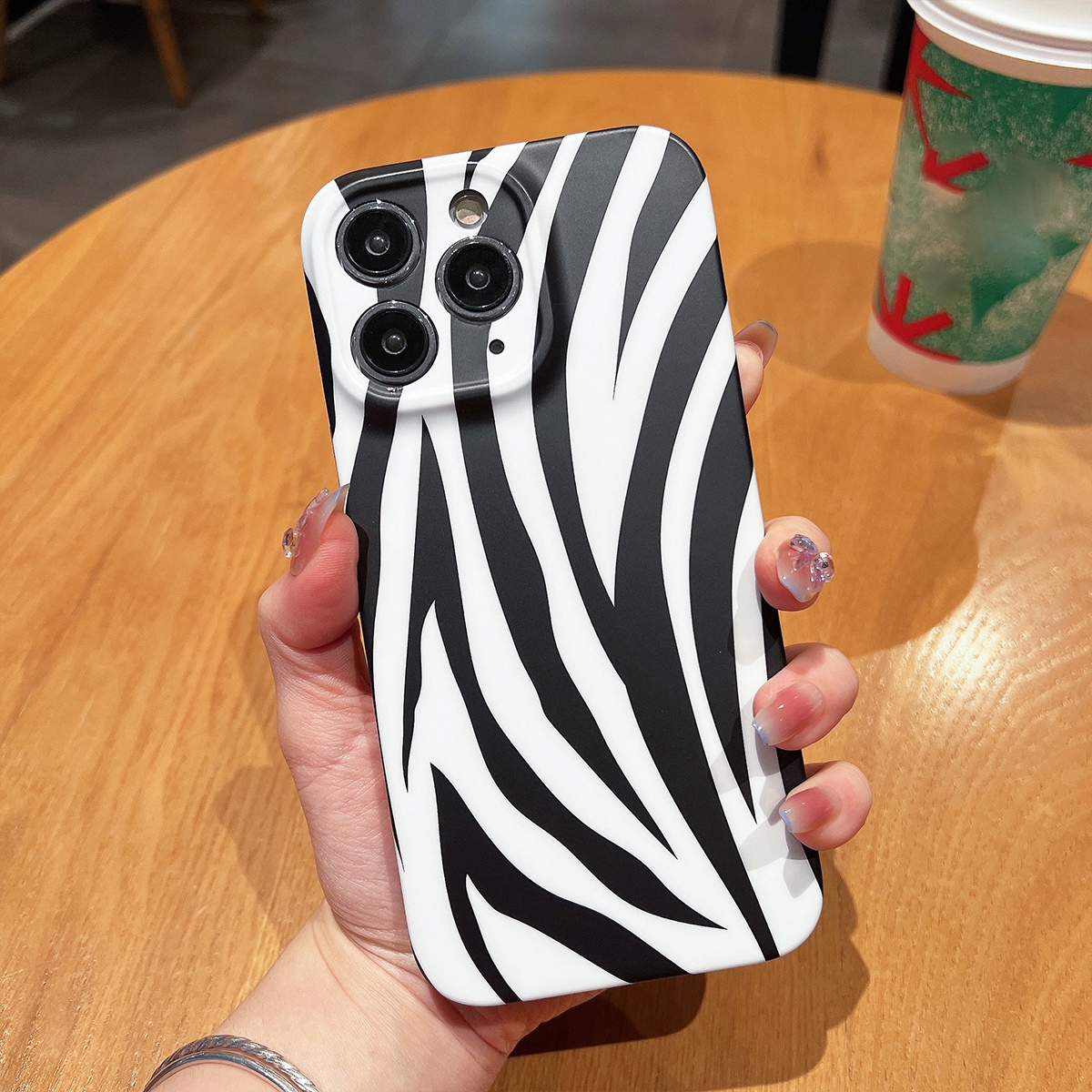 For iPhone 11 Pro Max Frosted TPU Phone Case(Zebra Texture) - Shopkiz.com