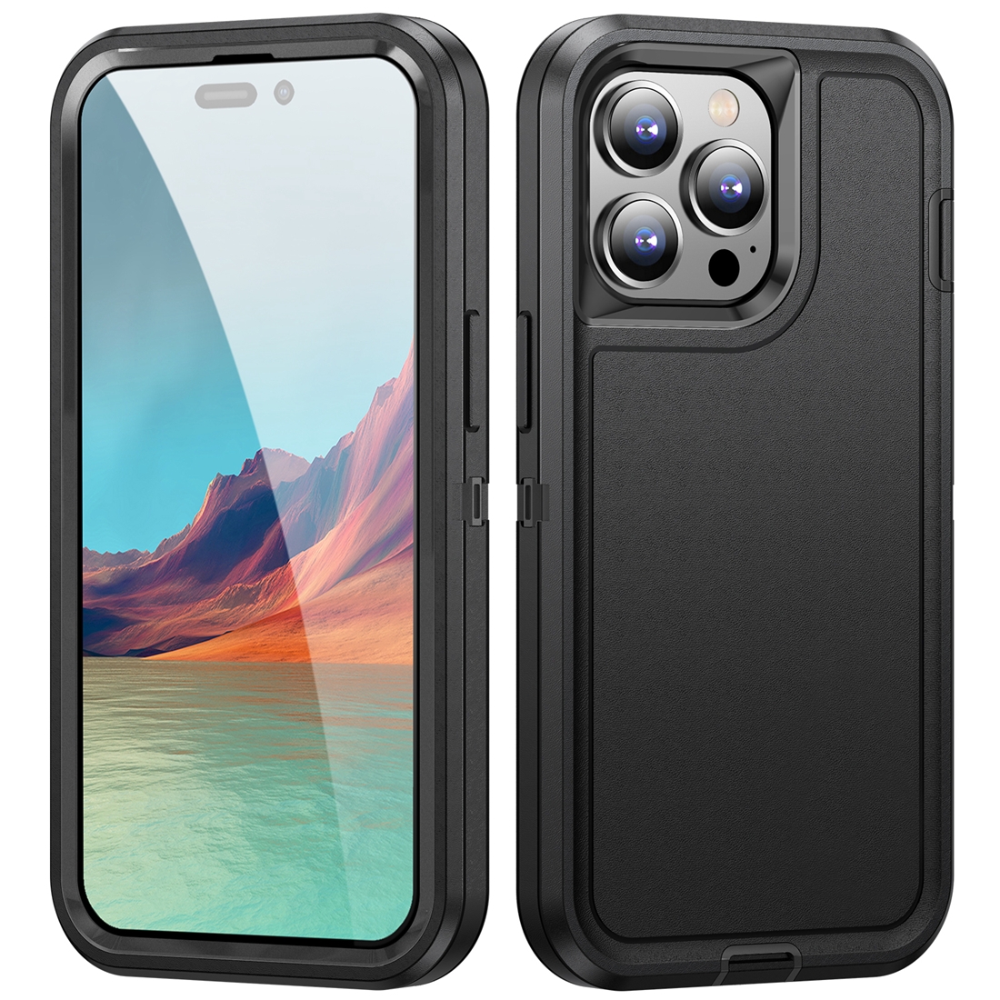 For iPhone 15 Pro Max Life Waterproof Rugged Phone Case(Black) - Shopkiz.com