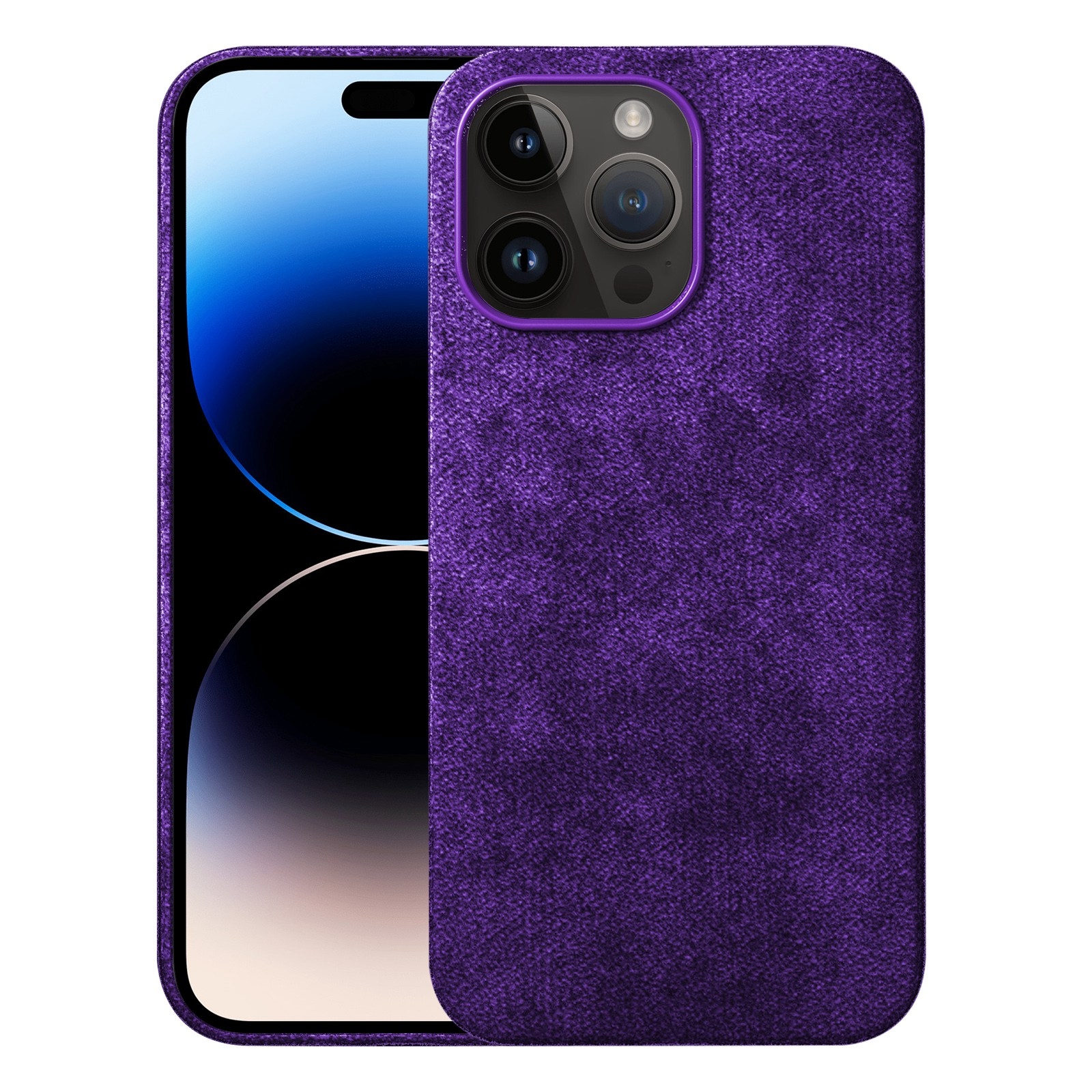 For iPhone 14 Pro Max Turn Fur Magsafe Magnetic Phone Case(Dark Purple) - Shopkiz.com