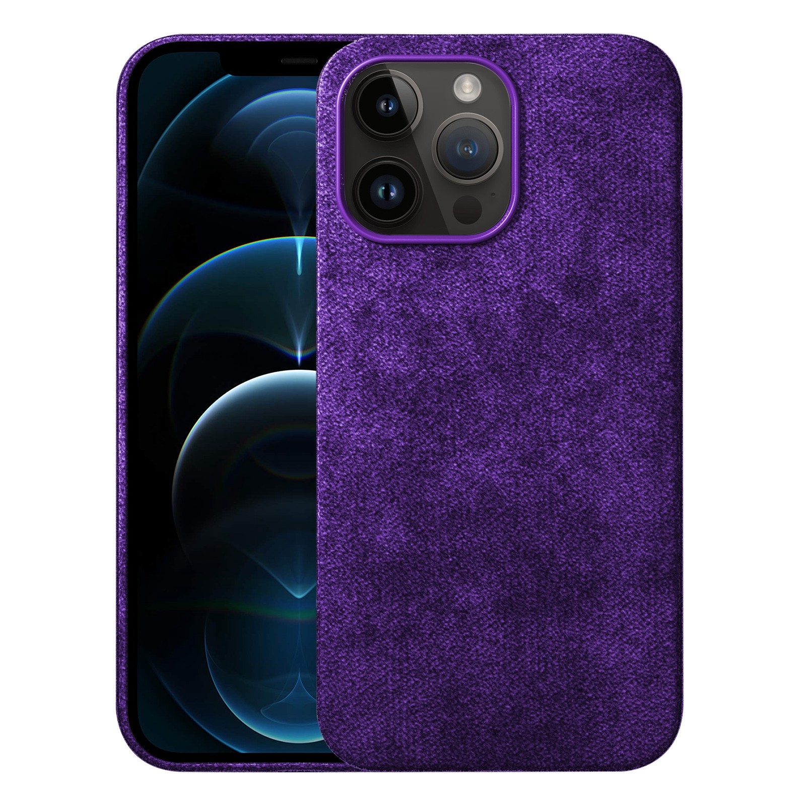 For iPhone 12 Pro Max Turn Fur Magsafe Magnetic Phone Case(Dark Purple) - Shopkiz.com