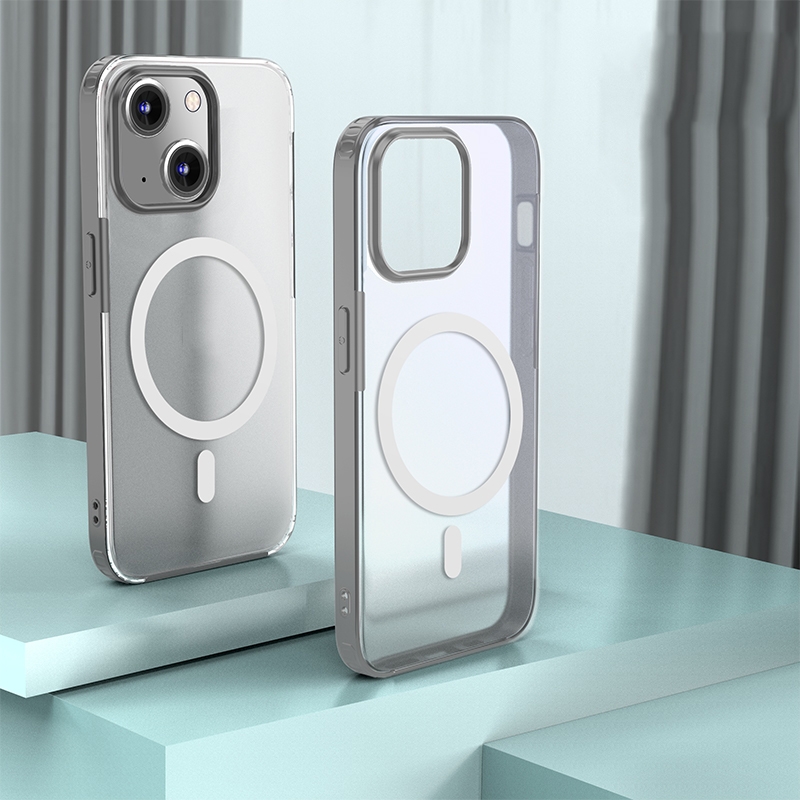 For iPhone 15 Plus Armor Frosted Phone Case(Grey) - Shopkiz.com