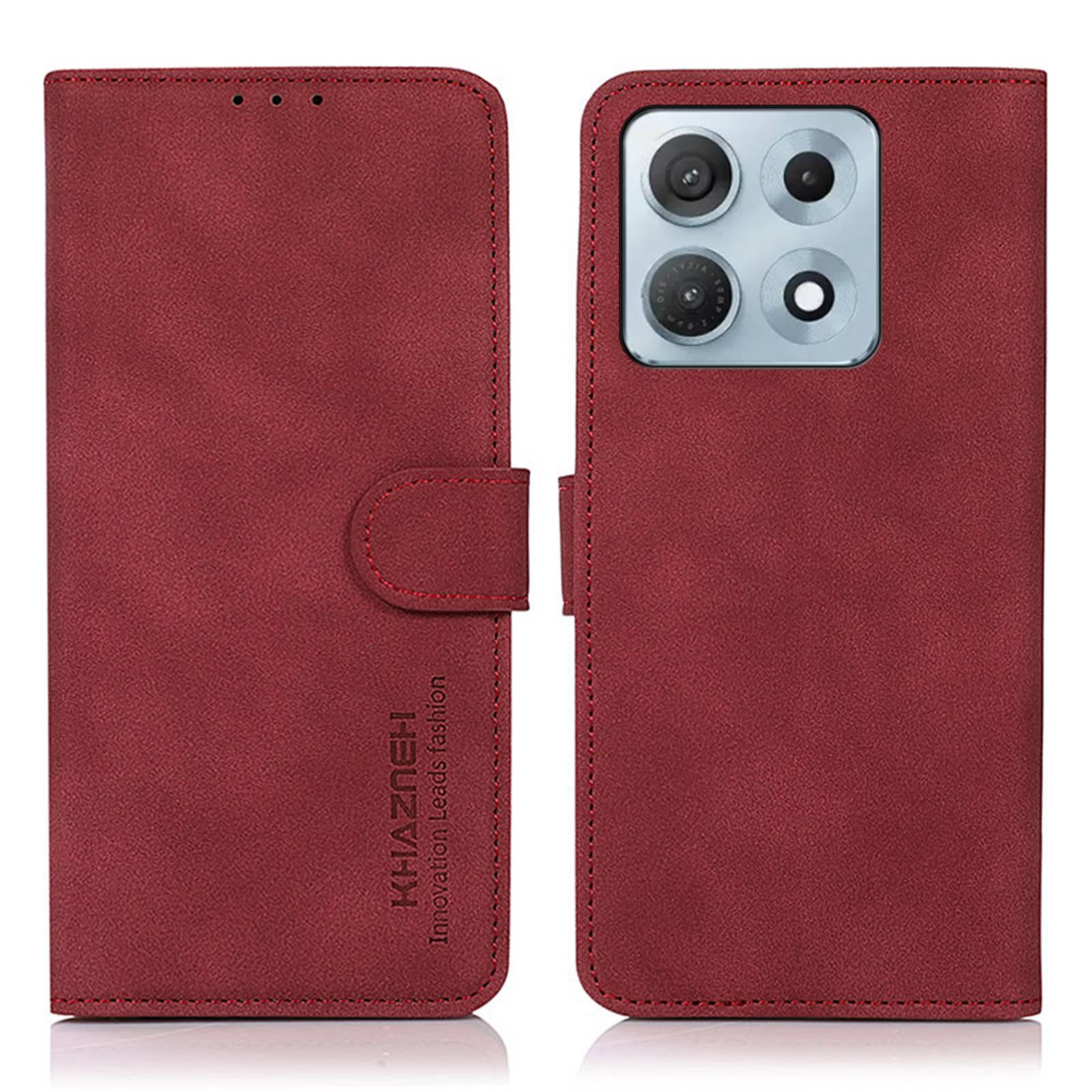 For Motorola Edge 70 Max 5G KHAZNEH Matte Texture Leather Phone Case(Red) - Shopkiz.com