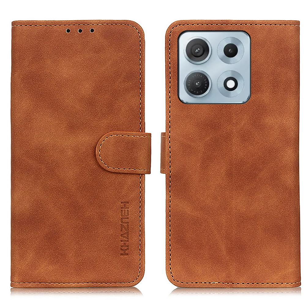 For Motorola Edge 70 Max 5G KHAZNEH Retro Texture Leather Phone Case(Brown) - Shopkiz.com