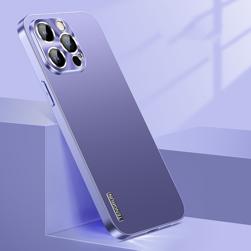 For iPhone 13 Pro Streamer Series Micro Frosted Metal Paint PC Phone Case(Dark Purple) - Shopkiz.com